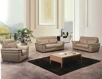 Italian Tan Leather Sofa Set AEK-20TN