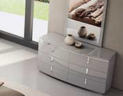 Grey Lacquer Bed NJ Nicole