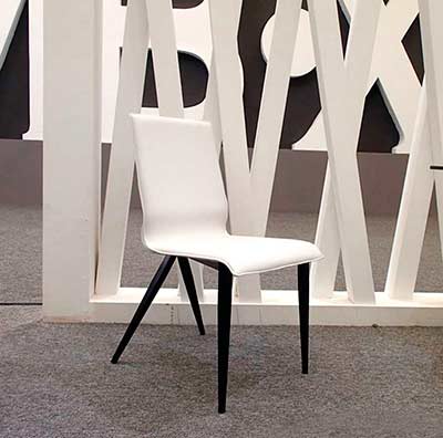 White Leatherette Dining Chair VG428