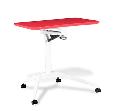 Red Workpad Adjustable Desk by Unique Furniture 201