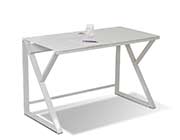 Unique Furniture Glass Top White Desk 223