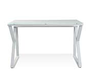 Unique Furniture Glass Top White Desk 223