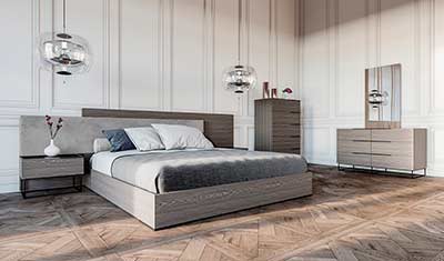 Italian Oak Grey Bedroom Set VG 393