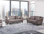 Red Italian leather sofa set AEK 093