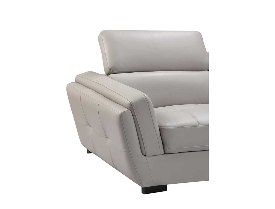 Modern Sectional Sofa Leather Light Grey Ef 566 B4 
