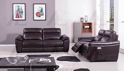 Dark Brown Italian leather sofa AEK 088