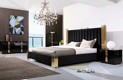 Black and Gold Bed VG 259