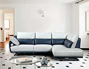 Light grey with Blue Sectional Sofa EF 311
