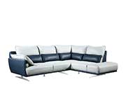 Light grey with Blue Sectional Sofa EF 311