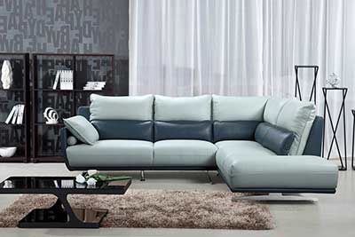 Light grey with Blue Sectional Sofa EF 311