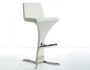 White Leatherette Bar Stool VG Amedea