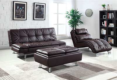Contemporary Brown Sofa Bed CO 321