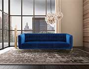 Blue Velour Sofa NJ Vista