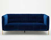 Blue Velour Sofa NJ Vista