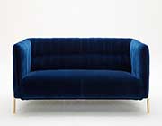 Blue Velour Sofa NJ Vista