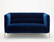 Blue Velour Sofa NJ Vista