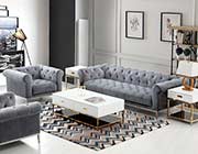 Gray Velvet Sofa DS Marilyn