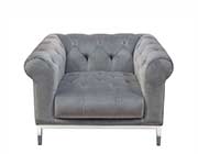 Gray Velvet Sofa DS Marilyn