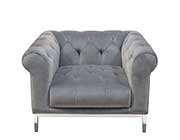 Gray Velvet Sofa DS Marilyn