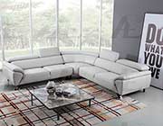 Light Gray Leather Sectional Sofa AE 002