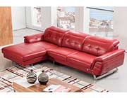 Red Italian Leather Sectional Sofa AE 085