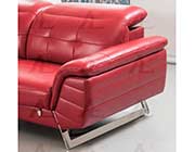 Red Italian Leather Sectional Sofa AE 085