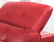 Red Italian Leather Sectional Sofa AE 085