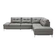 Gray Leather Sectional sofa NJ Lenard