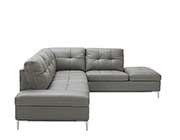 Gray Leather Sectional sofa NJ Lenard