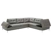 Gray Leather Sectional sofa NJ Lenard