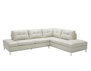 Gray Leather Sectional sofa NJ Lenard