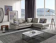 Tufted Leather Sofa Sectional NJ Plinio