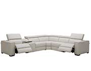 Silver Grey Power Recliner Sectional Sofa  SJ  Picasso