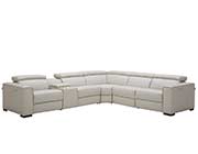 Silver Grey Power Recliner Sectional Sofa  SJ  Picasso