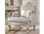 Classic Fabric Sofa collection in Metallic Finish HD 662