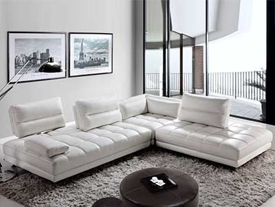 Top Grain Leather Sectional Sofa by Moroni