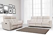 White Sofa with Manual Recliner EF 501