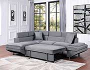 Grey Velvet Sectional Sofa Bed HE Cruise