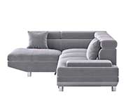 Grey Velvet Sectional Sofa Bed HE Cruise