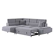 Grey Velvet Sectional Sofa Bed HE Cruise