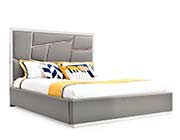 Grey Leather Bed VG 8978