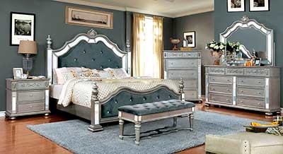 Silver Finish Bed FA 194