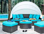 Patio Day bed with Turqoise Cushios FA 117