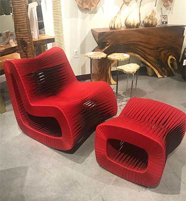 Accent Chair with Ottoman MS 871