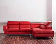 Red Leather Sectional sofa AE 8010