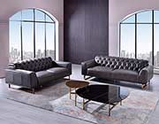 Dark Gray Leather sofa AE 693