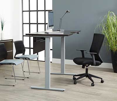 Espresso Electric Standing Desk by Unique Furniture