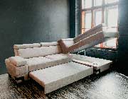 Light Gray Sectional Sofa bed EF Gaila