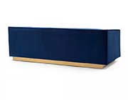 Navy Blue and Gold Velvet Sofa AL Magnolia