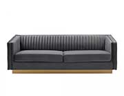 Navy Blue and Gold Velvet Sofa AL Magnolia